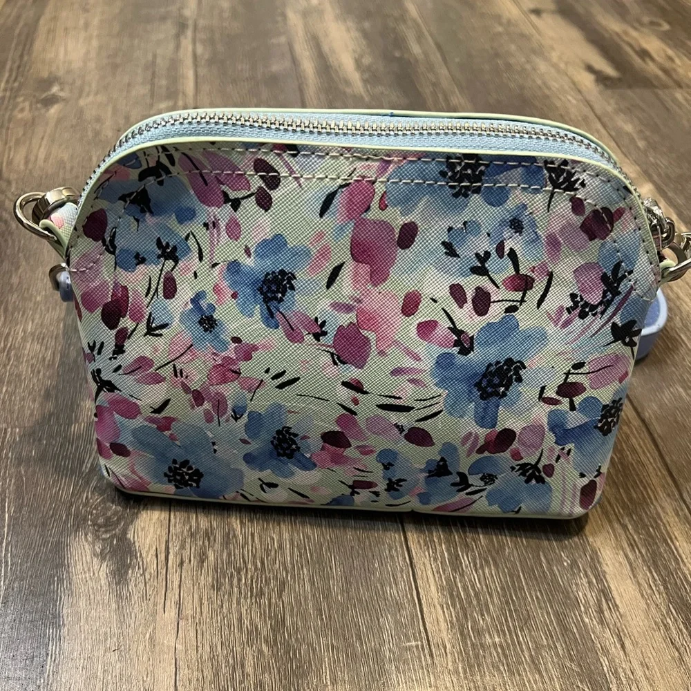 Steve Madden Watercolor Floral Dome Crossbody Bag NWOT Spring Mini Adjustable - Picture 2 of 5